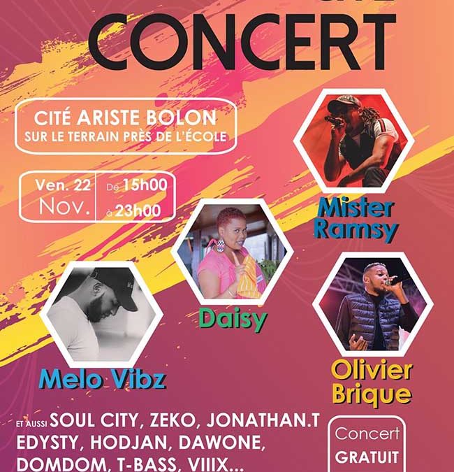 Cité concert: rendez-vous ce vendredi à Ariste Bolon