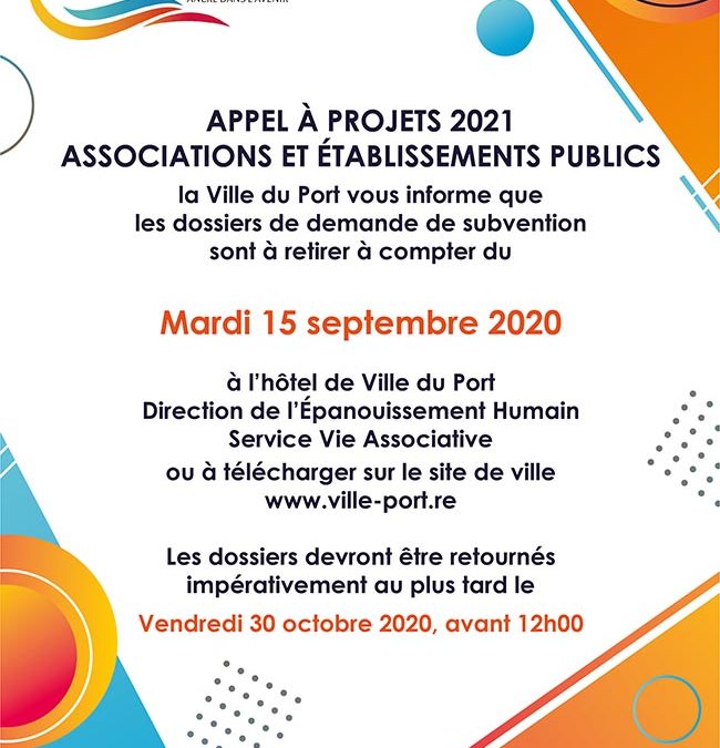 Appel à projet 2021 / Associations et établissements publics