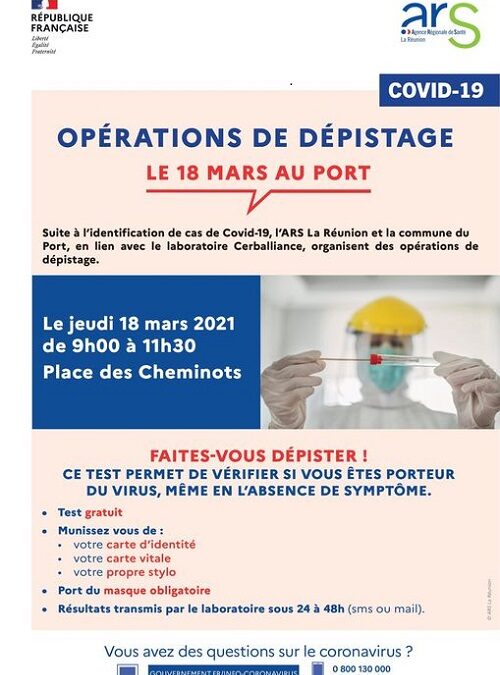 [Rappel] Covid-19 : dépistage gratuit, ce jeudi place des Cheminots