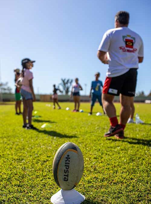 Vakans dann Port : initiation au rugby