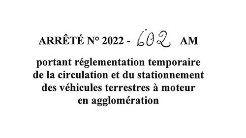 Arrêté municipal – Rue Pierre Brosselette