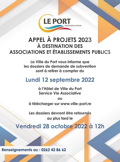 APPEL À PROJETS 2023 ASSOCIATIONS ET ÉTABLISSEMENTS PUBLICS