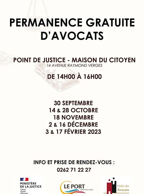 Consultations gratuites d’avocats au Port