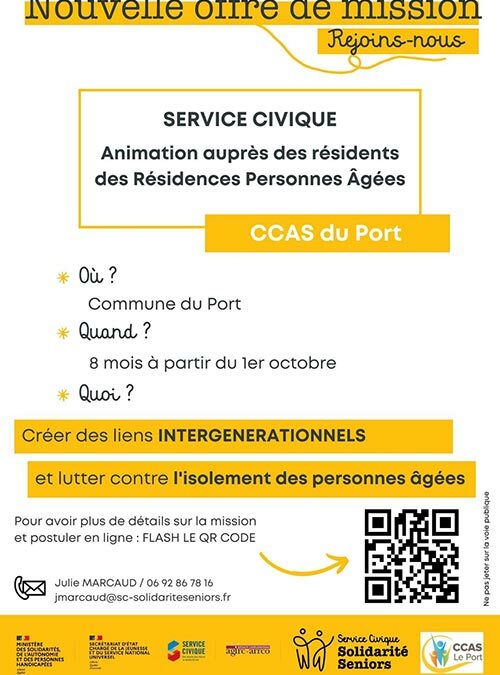 Postulez pour une mission Service Civique au Port